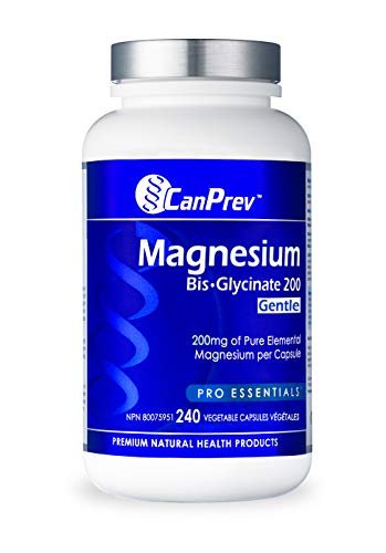 Version 1.0.0 CanPrev - Pure Magnesium Bis-Glycinate 200mg (Gentle) | 240 v-caps | Elemental Chelated Complex Supplement | Magnesium bis-glycinate blend - Glycine, Magnesium Oxide, Magnesium bis-glycinate chelate | Vegan - Image 1
