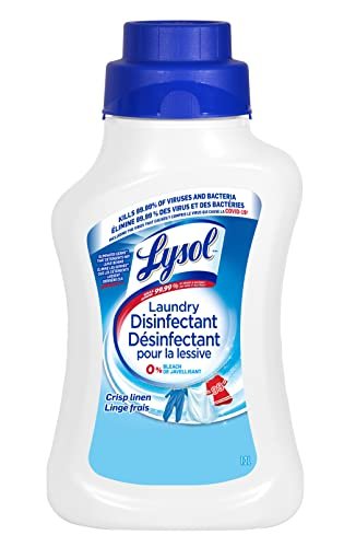 Version 1.0.0 Lysol Laundry Disinfectant, Crisp Linen, 0% Bleach, Eliminates germs that detergents may leave behind, 1.2L - Image 1