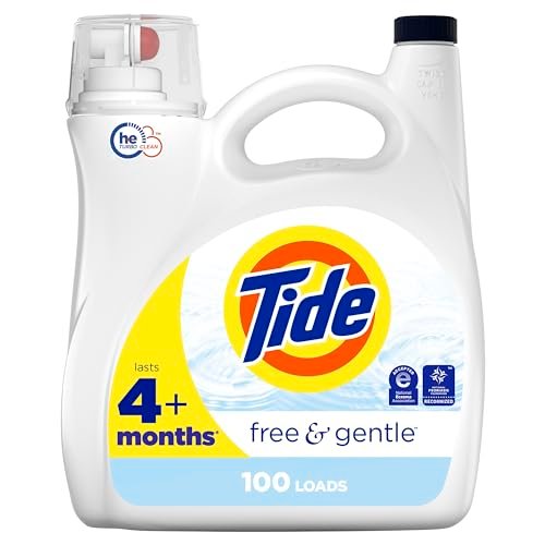 Version 1.0.0 Tide Free & Gentle Liquid Laundry Detergent, 100 loads, 4.31L, HE Compatible - Image 1