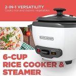 BLACK+DECKER 2-in-1 Rice Cooker & Food Steamer - 6-Cup Capacity, Automatic Keep Warm, Nonstick Bowl, Steaming Basket - Effortless Cooking - Image 10