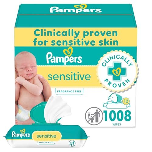 Version 1.0.0 Pampers Baby Wipes Sensitive Perfume Free 12X Pop-Top Packs 1008 Count - Image 1