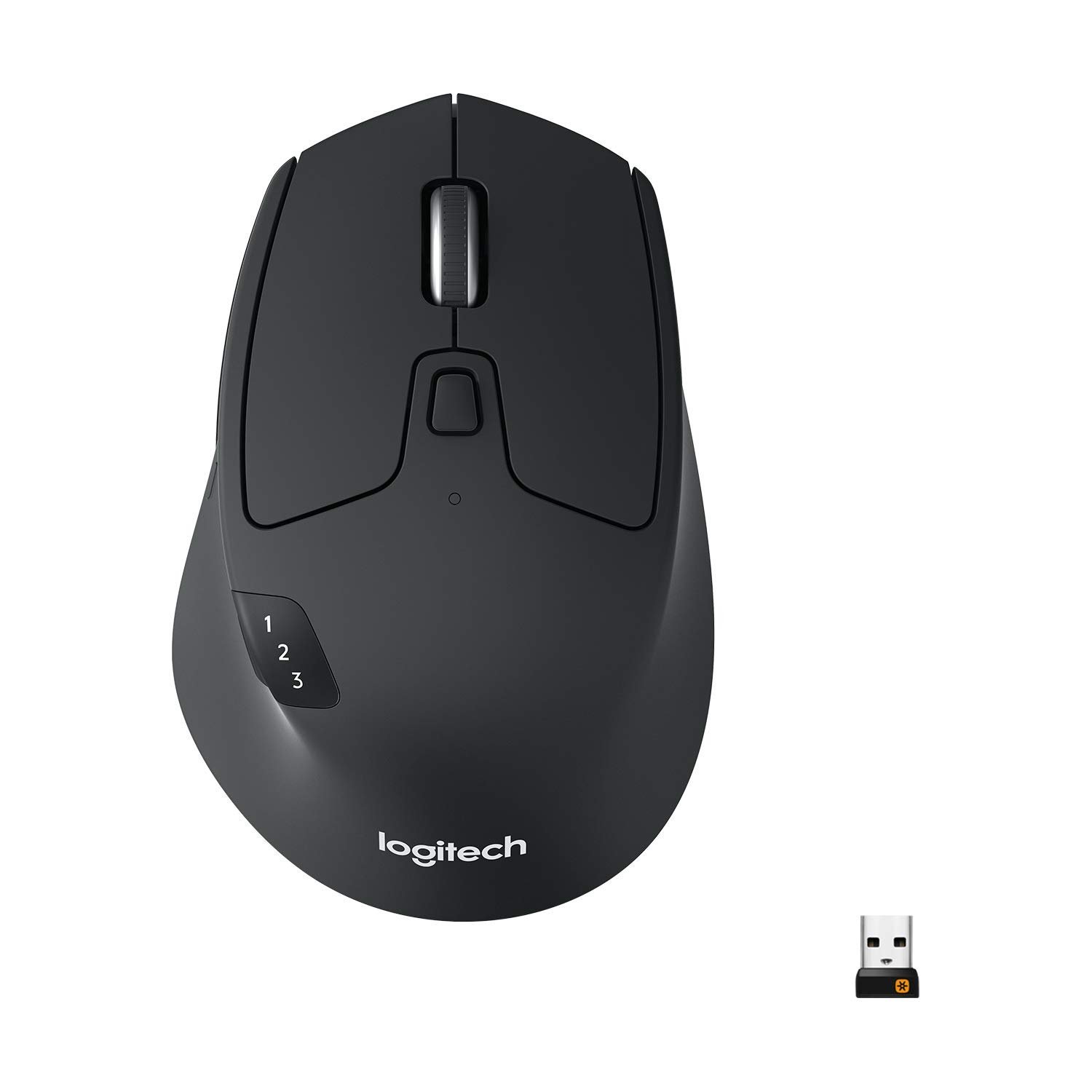 Logitech M720 Triathalon Full Size Multi-Device Wireless Mouse - Black