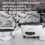 BLACK+DECKER 2-in-1 Rice Cooker & Food Steamer - 6-Cup Capacity, Automatic Keep Warm, Nonstick Bowl, Steaming Basket - Effortless Cooking - Image 9