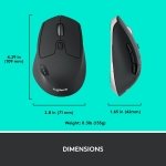 Logitech M720 Triathalon Full Size Multi-Device Wireless Mouse - Black - Image 9