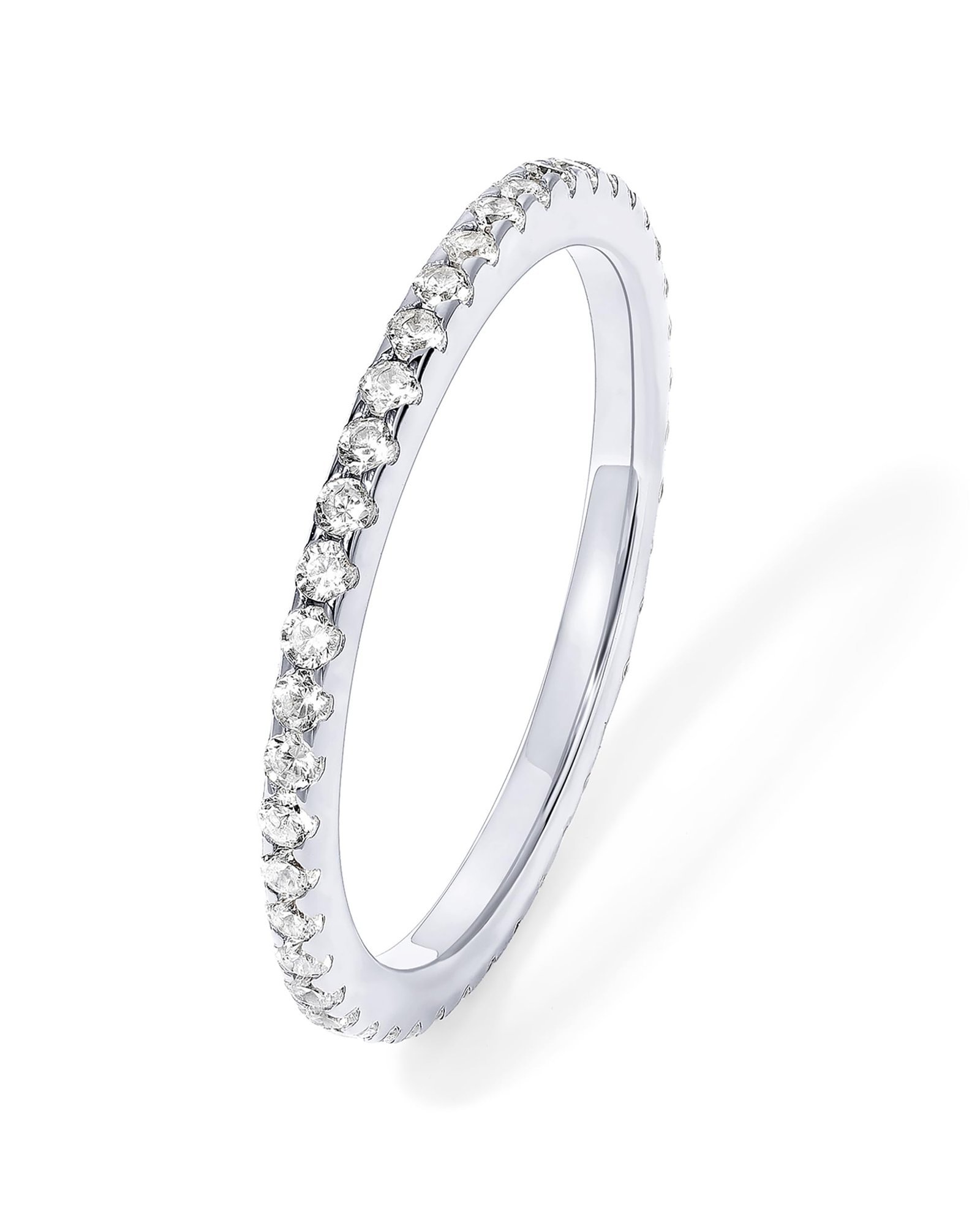 61OmckZxTuL.jpg PAVOI 925 Sterling Silver Eternity Wedding Band for Women, White Gold 8 - Image 1