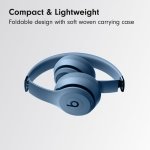 Beats Solo 4 - Wireless On-Ear Bluetooth Headphones, Up to 50-Hour Battery Life, Ultra-Lightweight Comfort, Powerful and Balanced Sound, Apple & Android Compatible - Slate Blue - Image 6