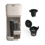 bella Single Serve Coffee Maker, K Cup & Coffee Ground Compatible, Oatmilk
