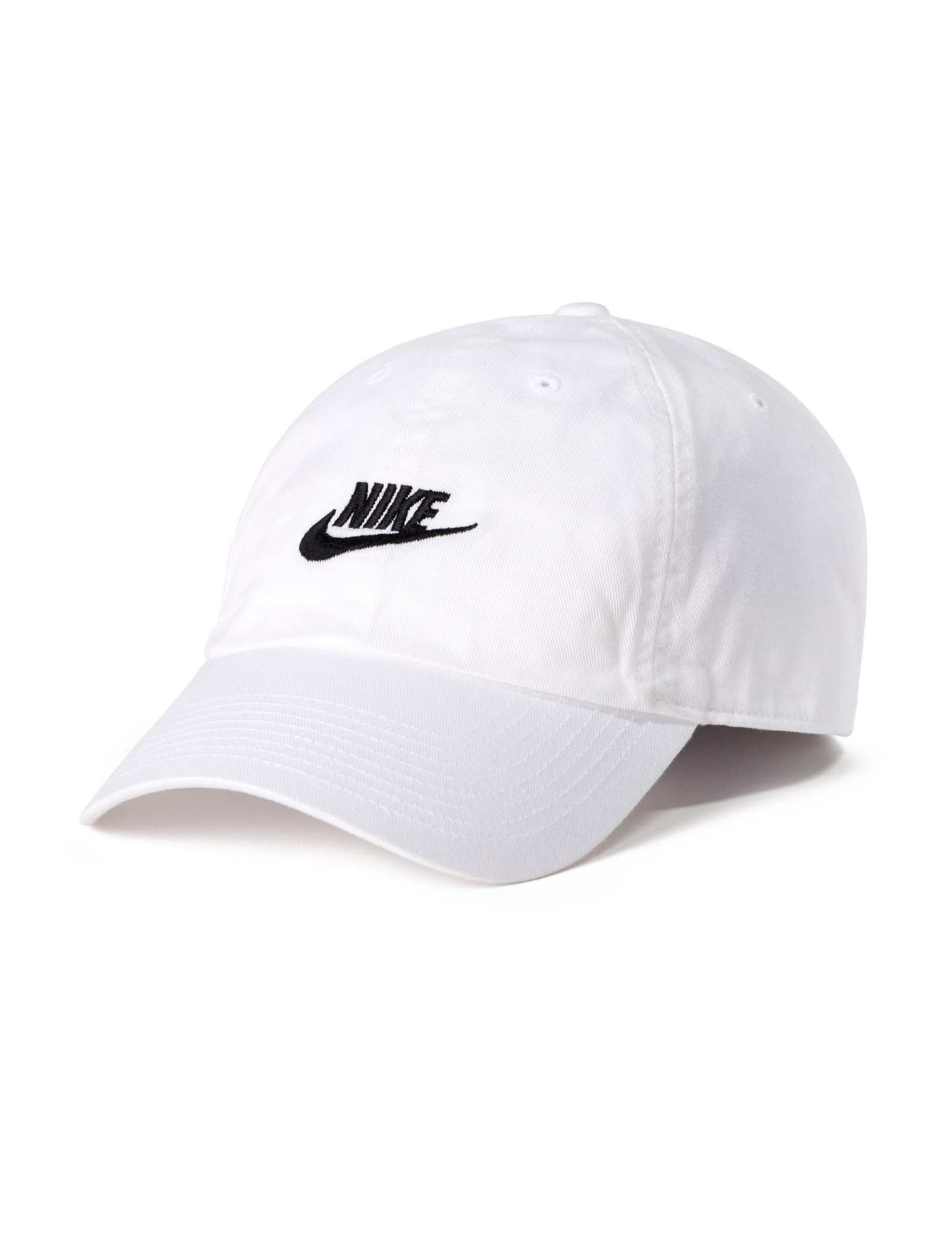 61b4DOTVOUL.jpg Nike Club Unstructured Futura Wash Cap, White/Black, Medium/Large - Image 1