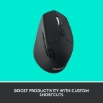 Logitech M720 Triathalon Full Size Multi-Device Wireless Mouse - Black - Image 3