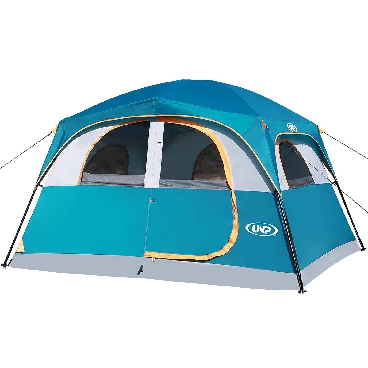 UNP 6 Person Tents for Camping Waterproof Family Cabin Tent with Rainfly