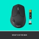 Logitech M720 Triathalon Full Size Multi-Device Wireless Mouse - Black - Image 10