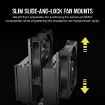 CORSAIR A115 High-Performance Tower CPU Air Cooler — Cools up to 270W TDP - Slide-and-Lock Fan Mount - Two Corsair AF140 Elite Fans - Easy to Install - Pre-Applied Thermal Paste — Black - Image 4