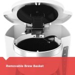 BLACK+DECKER CM1160W-1 CM1160W 12-Cup Programmable Coffeemaker, White/Stainless Steel - Image 4