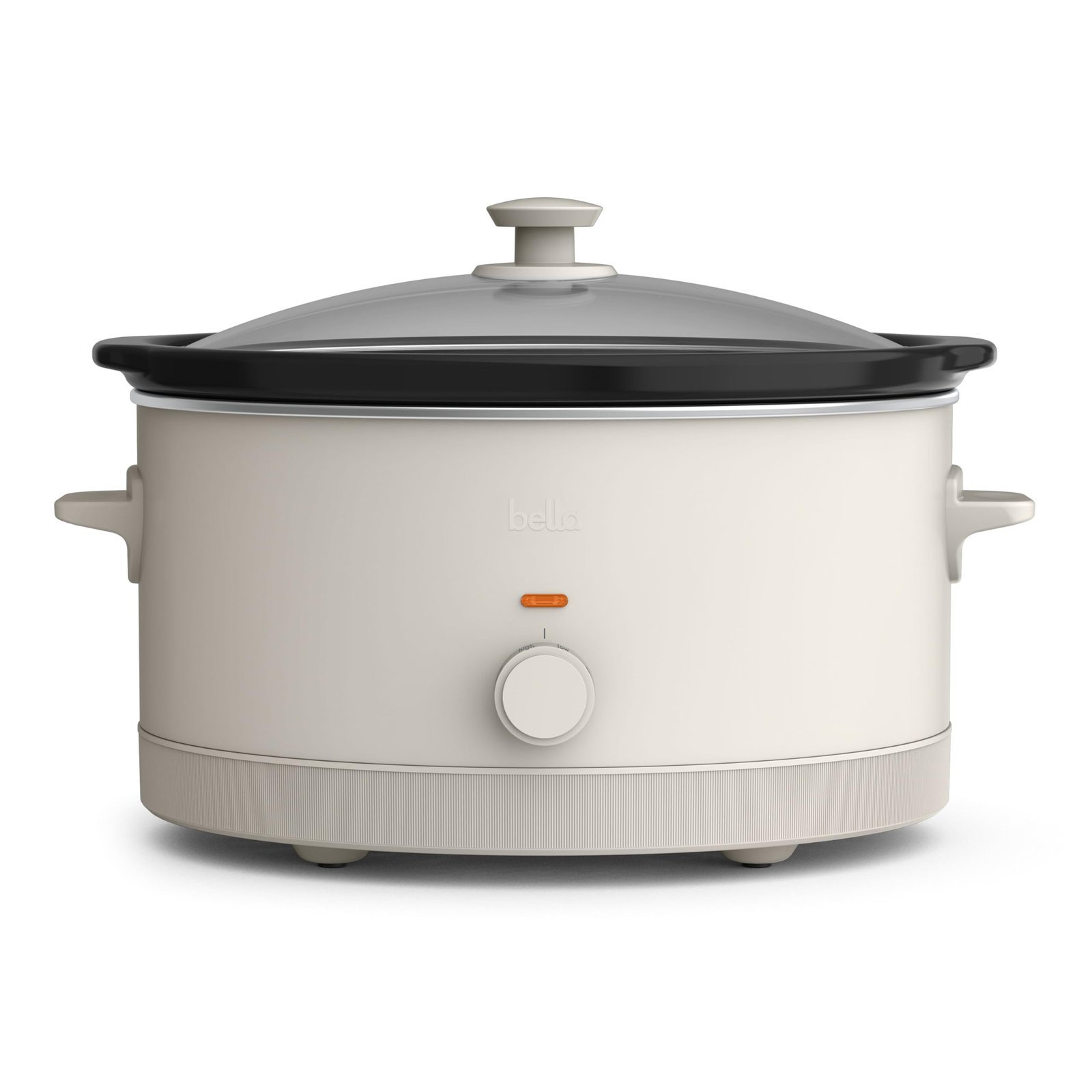 bella 6qt Manual Non-Toxic Slow Cooker with Cord Storage, Oatmilk