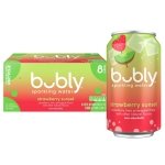 bubly Sparkling Water, Strawberry Sunset, 12 Fl Oz Cans (8 Pack)