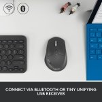 Logitech M720 Triathalon Full Size Multi-Device Wireless Mouse - Black - Image 4