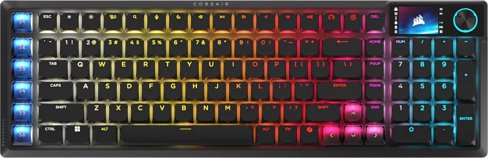 71OsUef0QfL.jpg Corsair Vanguard AIR 99 Wireless RGB Gaming Keyboard – US QWERTY – Black - Image 1