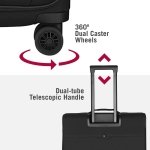 Victorinox Crosslight Large Softside Case - Large Travel Luggage with Spinner Wheels - Premium Traveling Essentials - Includes Foldable Pack Light Organizer - 106 Liter, Black - Image 6