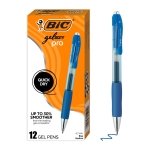 BIC Gelocity Pro Gel Pen, Medium Point, 0.7 mm, 12-Count, Blue Ink