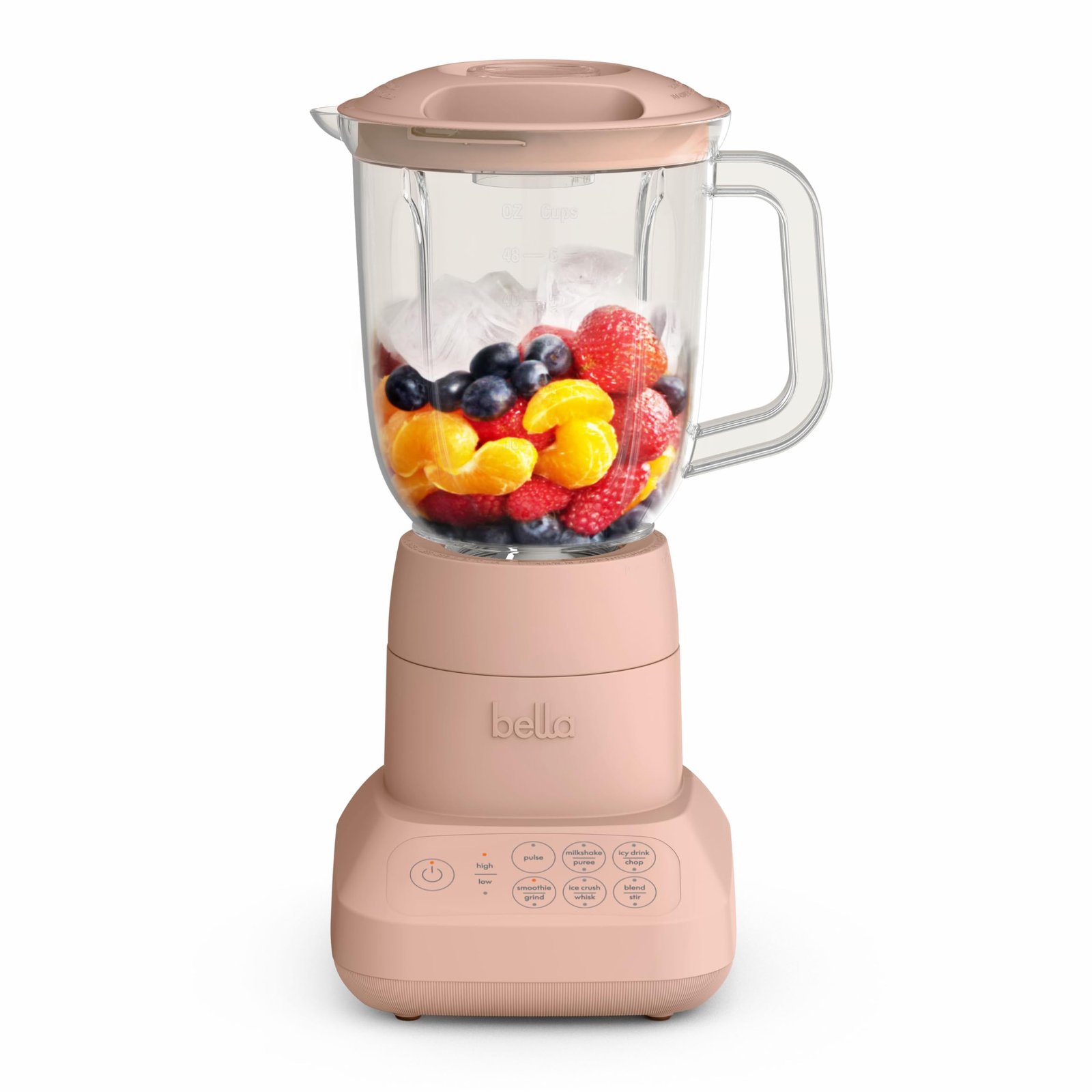 bella Fits-anywhere™ Flip & Store Blender, 48 oz, 520W, 10-speed, Blossom