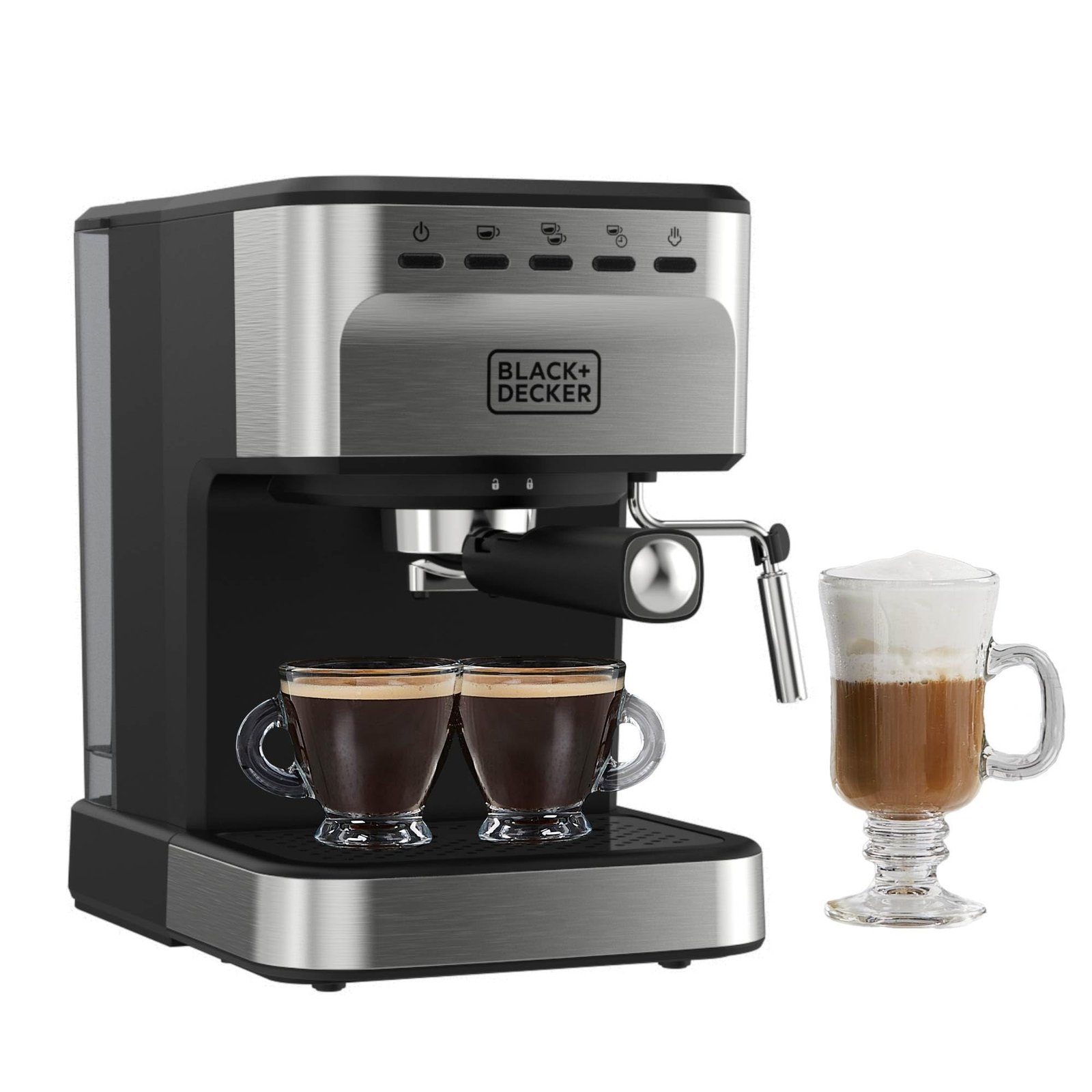BLACK+DECKER 15-Bar Espresso Machine with Milk Frother