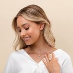 PAVOI CZ Dainty Solitaire Choker Necklace, 14K Gold Plated, Rose Gold, R - Image 5
