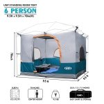 UNP Cube Tent for Camping, 10x10 Pop Up Canopy Attachment, Ocean Blue - Image 5
