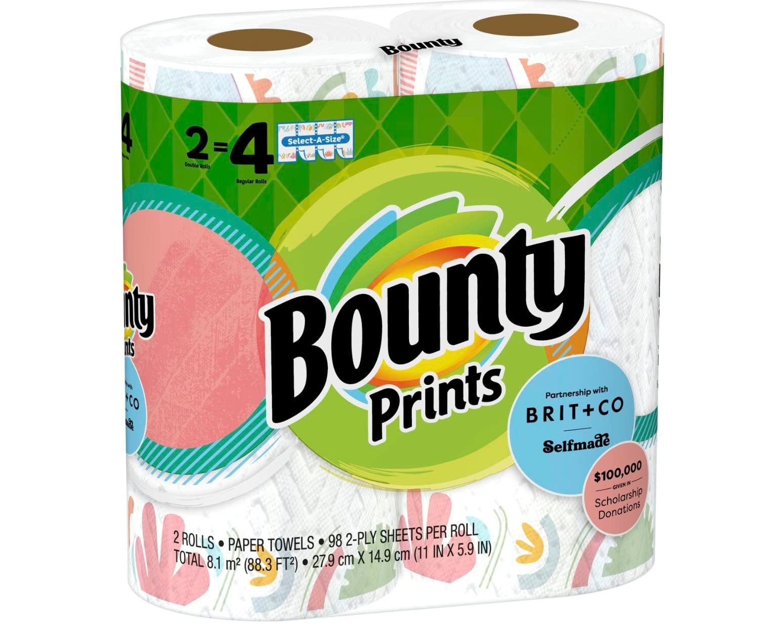 Version 1.0.0 Bounty Paper Towels, Prints - 2 pk - Image 1