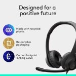 Logitech H390 Wired Headset PC/Laptop Stereo Headphones, USB-A, Black - Image 9