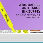Sharpie Tank Yellow Highlighters Marker Set, Study Essentials, Chisel Tip, Ideal for Back to School and Teacher Supplies, Smear-Resistant, 4-Pack - Image 3
