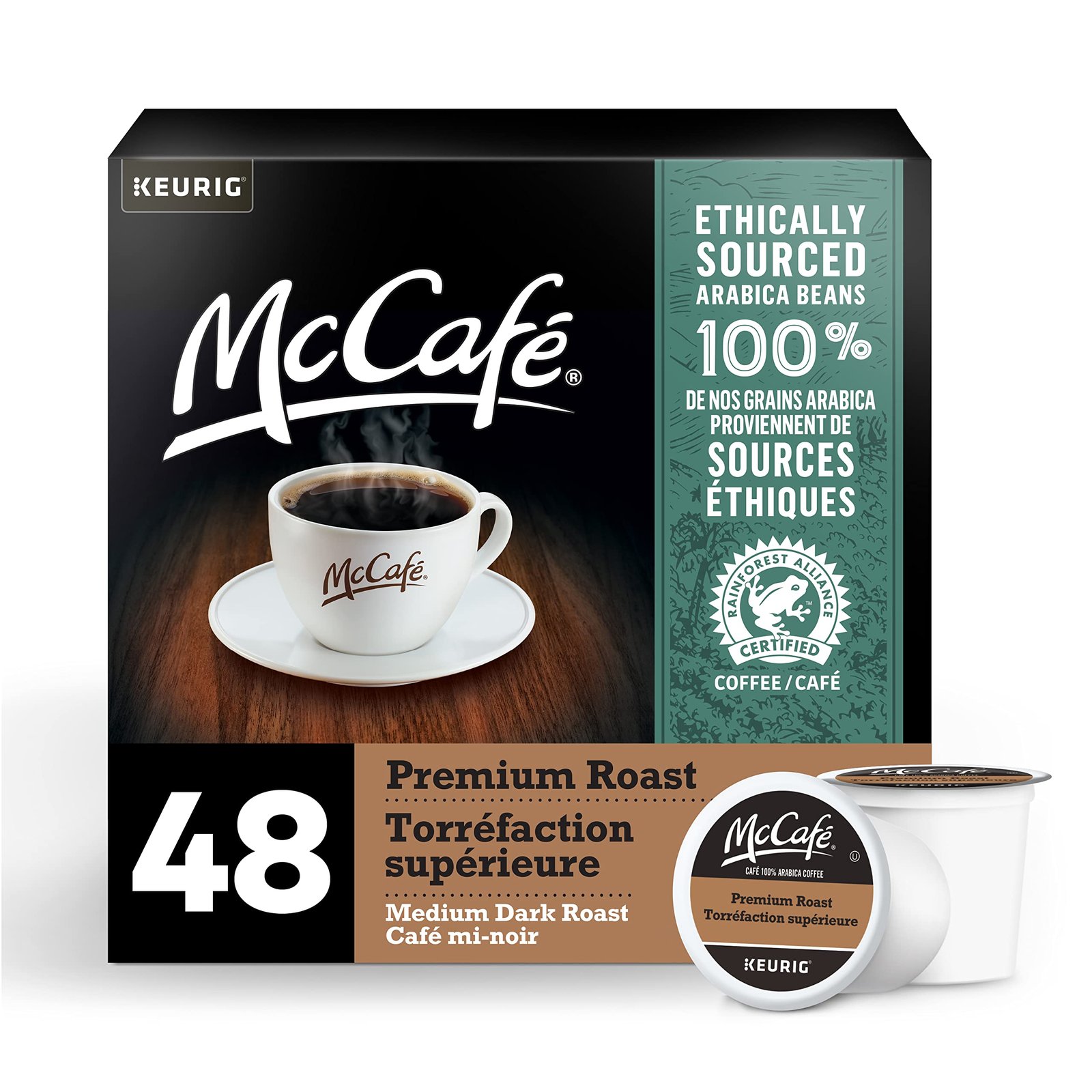 Version 1.0.0 McCafe Premium Medium Dark Roast K-Cup Coffee Pods, 48 Count, For Keurig Coffee Makers - Image 1