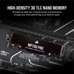 Corsair MP700 PRO 2TB M.2 PCIe Gen5 x4 NVMe 2.0 SSD – M.2 2280 – Up to 12,400MB/sec Sequential Read – High-Density TLC NAND – Black - Image 5
