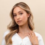 PAVOI CZ Dainty Solitaire Choker Necklace, 14K Gold Plated, Rose Gold, R - Image 3