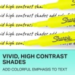 Sharpie Tank Yellow Highlighters Marker Set, Study Essentials, Chisel Tip, Ideal for Back to School and Teacher Supplies, Smear-Resistant, 4-Pack - Image 6