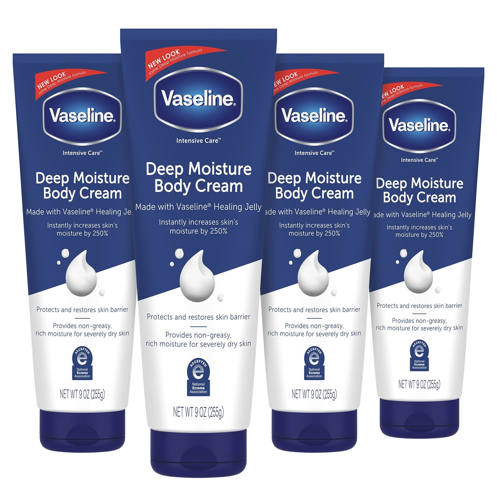 81PDsgQHlSL.jpg Vaseline Intensive Care⢠Body Cream Deep Moisture for Dry Skin 9oz 4ct - Image 1