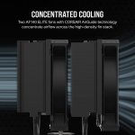 CORSAIR A115 High-Performance Tower CPU Air Cooler — Cools up to 270W TDP - Slide-and-Lock Fan Mount - Two Corsair AF140 Elite Fans - Easy to Install - Pre-Applied Thermal Paste — Black - Image 5