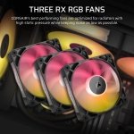 CORSAIR iCUE Link Titan 360 RX RGB Liquid CPU Cooler – 360mm AIO – Low-Noise – FlowDrive Cooling Engine – Intel LGA 1851/1700, AMD AM5/AM4 – 3X RX120 RGB Fans – iCUE Link System Hub Included – Black - Image 3