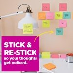 Post-it Super Sticky Notes, 3 x 3 in, Neon Fizz, 24 Pads, 70 Sheets/Pad - Image 5