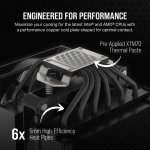 CORSAIR A115 High-Performance Tower CPU Air Cooler — Cools up to 270W TDP - Slide-and-Lock Fan Mount - Two Corsair AF140 Elite Fans - Easy to Install - Pre-Applied Thermal Paste — Black - Image 3