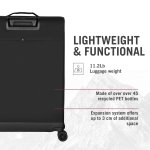 Victorinox Crosslight Large Softside Case - Large Travel Luggage with Spinner Wheels - Premium Traveling Essentials - Includes Foldable Pack Light Organizer - 106 Liter, Black - Image 3