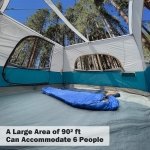 UNP Cube Tent for Camping, 10x10 Pop Up Canopy Attachment, Ocean Blue - Image 2