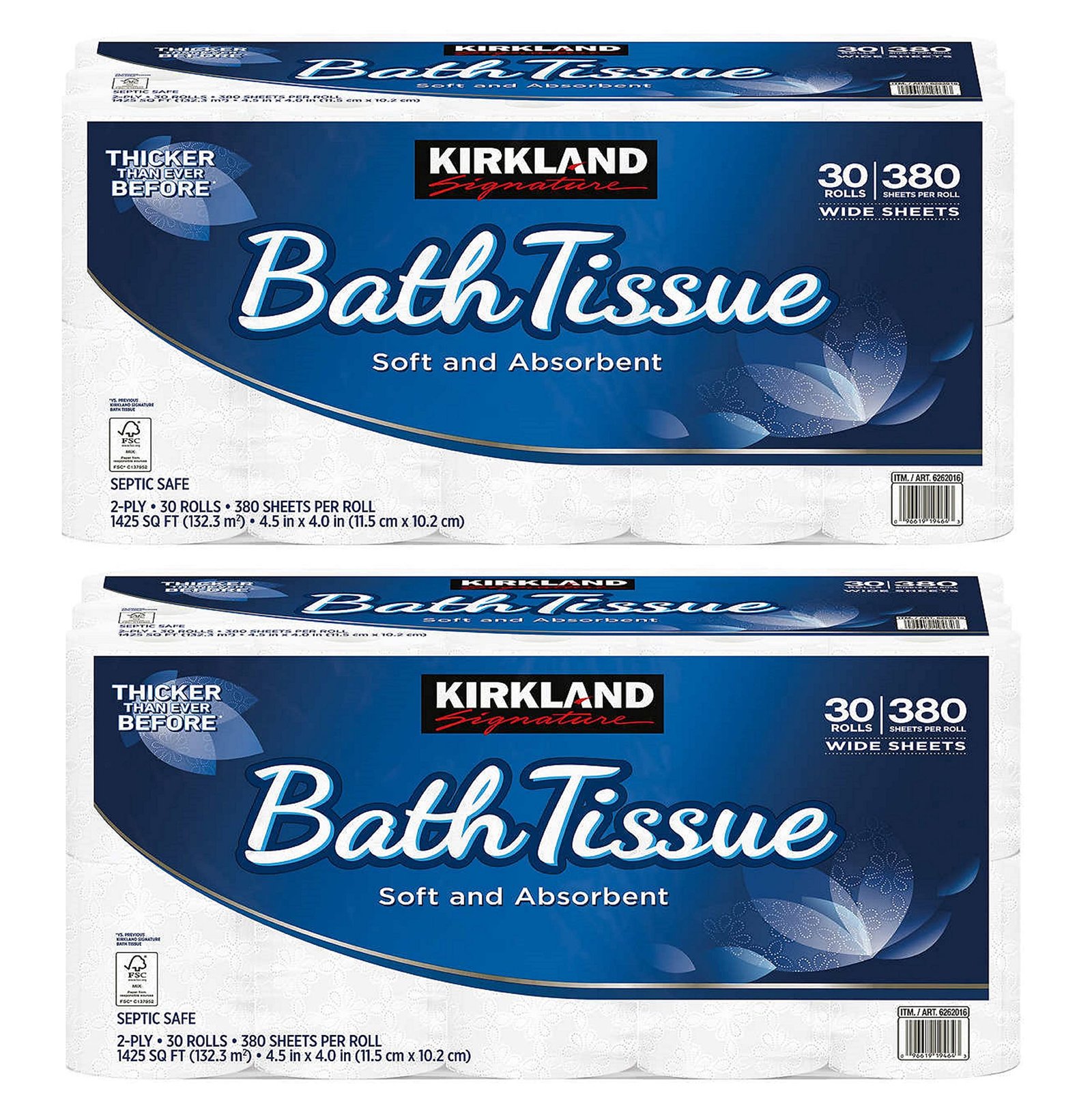 Version 1.0.0 Kirkland Signature Bath Tissue, 2-Ply, 425, 2 Pack (30 Count) - Image 1